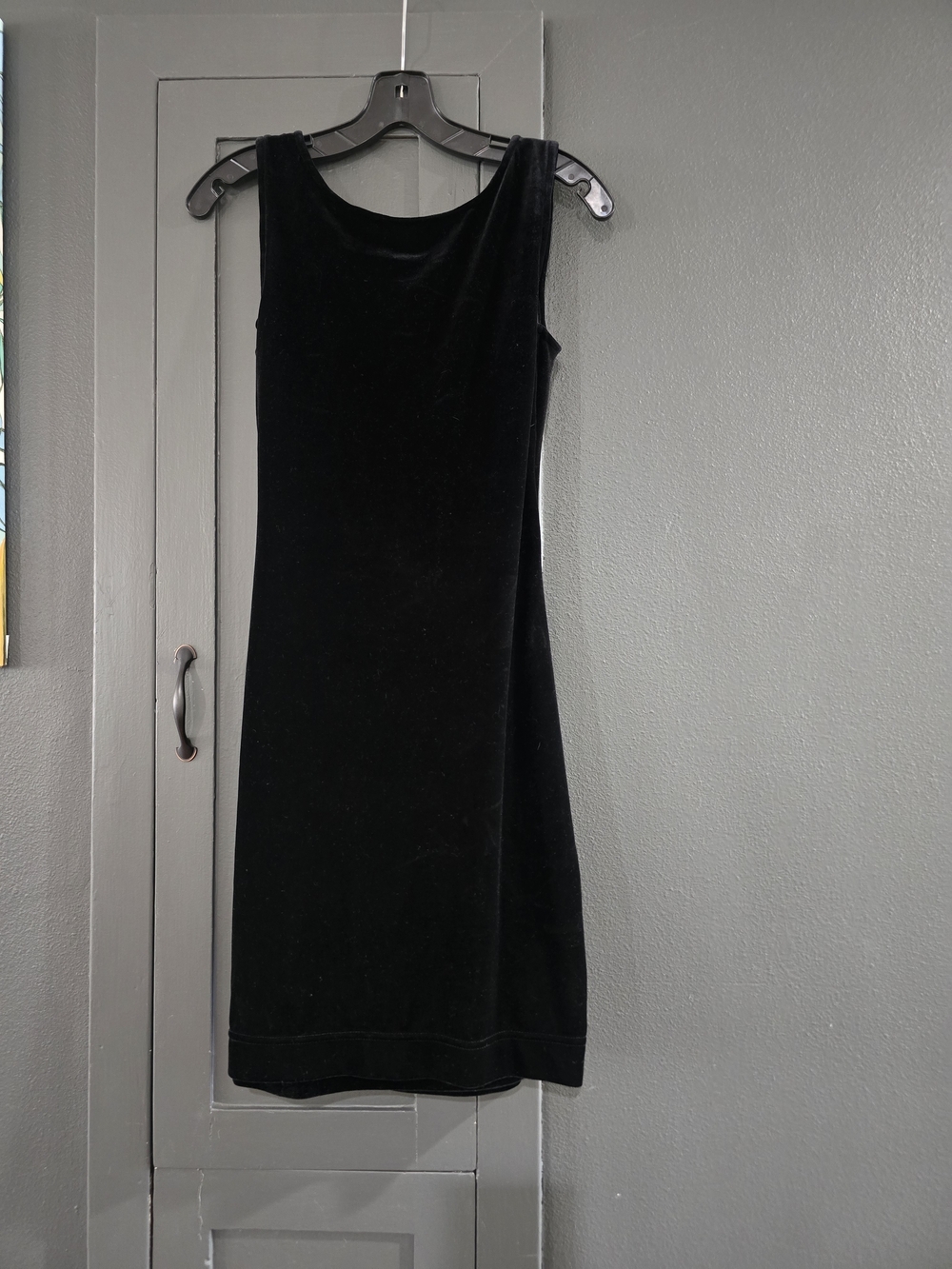 Vintage Tadashi Shoji Black Velvet Dress